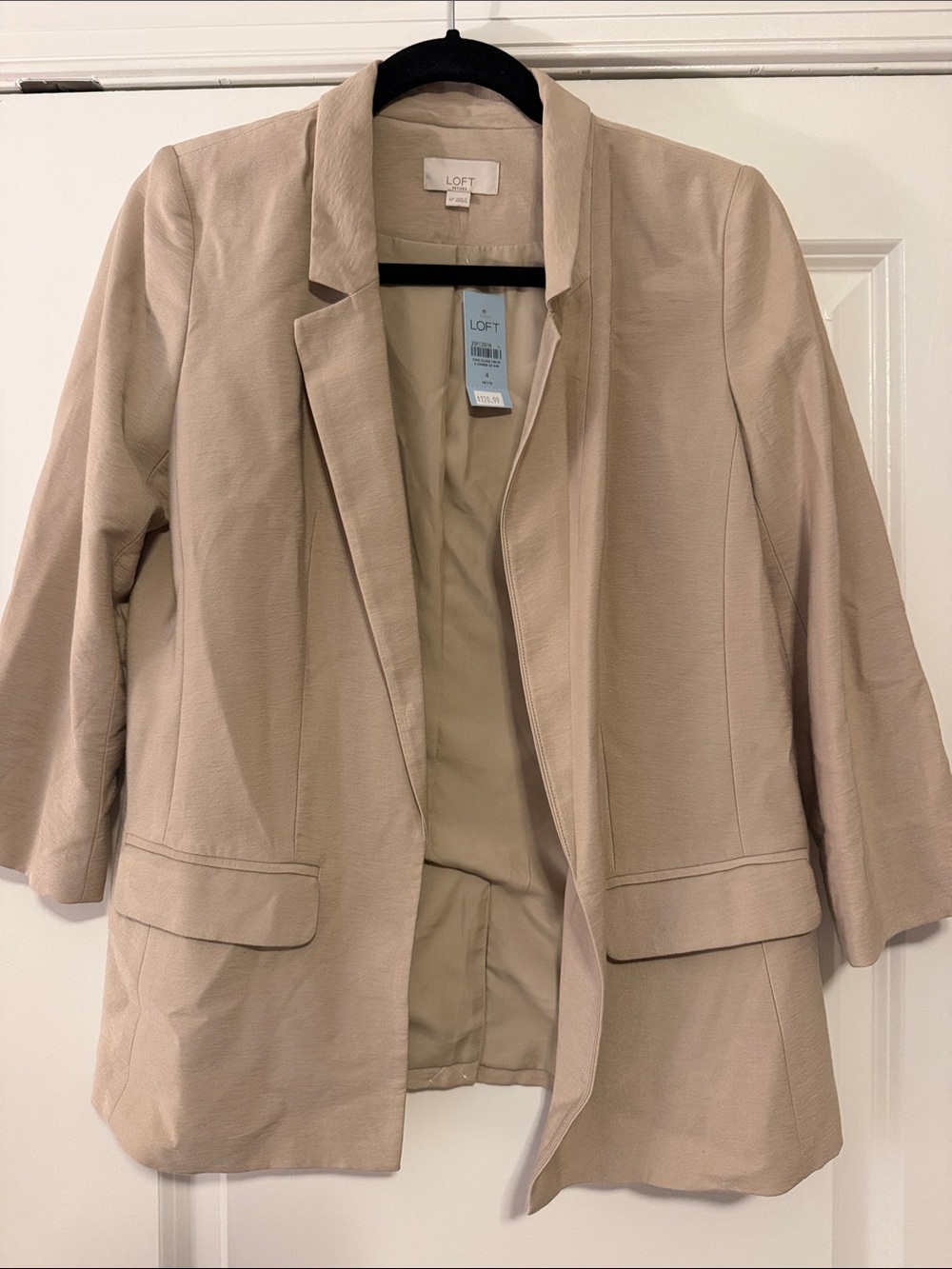 LOFT Light Beige Tailored Blazer NWT